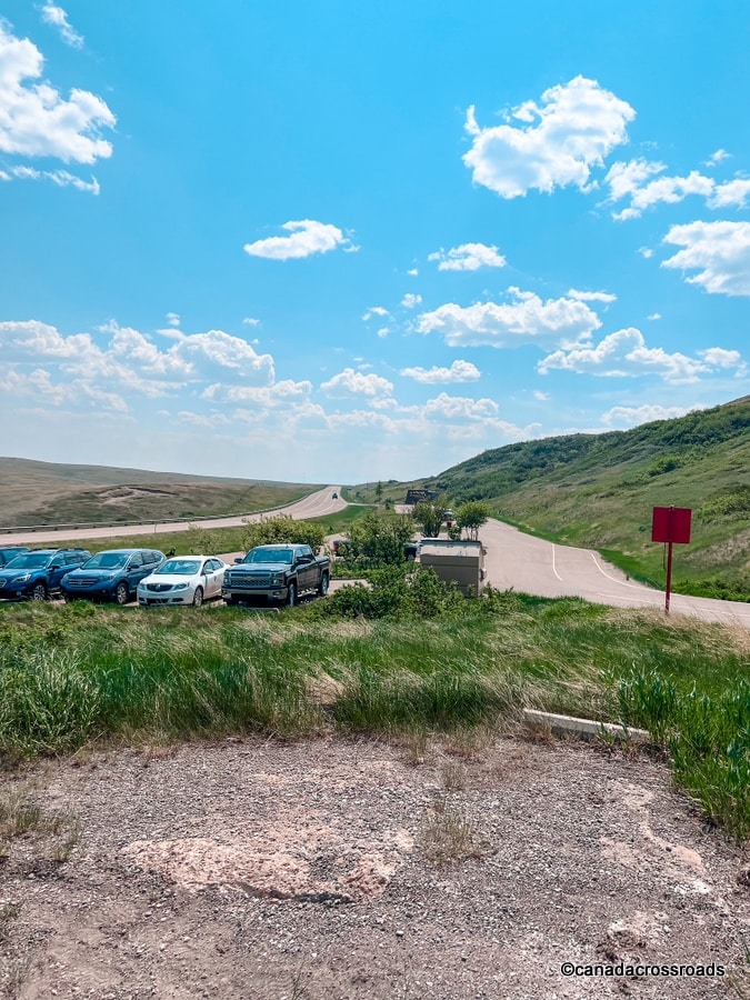 Parking area at the Jump site