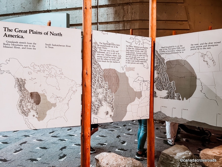 Visiting Head Smashed in Buffalo Jump exhibits